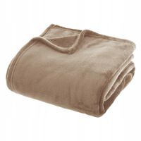 KOC POLAROWY CIEPŁY MIĘKKI PLED 180x230 beżowy