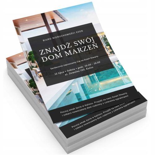 ULOTKI A5 DWUSTRONNE 150g FULL KOLOR 100sztuk TWÓJ WZÓR na Arena.pl