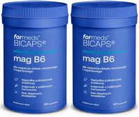 2 x Bicaps MAG B6 cytrynian magnezu + witamina B6 60 kapsułek FORMEDS