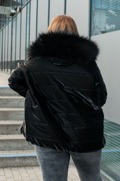 Kz-11 Piękna kurtka zimowa z dużymi kieszeniami w kolorze czarnym Rozmiar - XXXL na Arena.pl