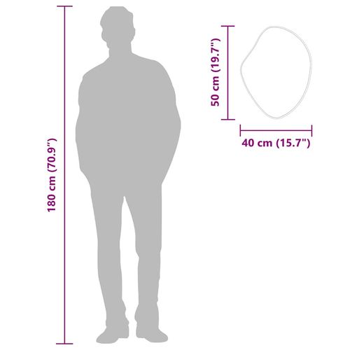 Lustro ścienne, srebrne, 50x40 cm na Arena.pl