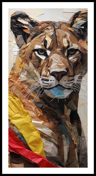Plakat 50x100cm Papierowy Tygrys zdjęcie 3