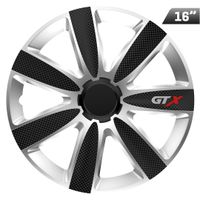 Kołpaki GTX carbon black / silver 16", 4 szt.