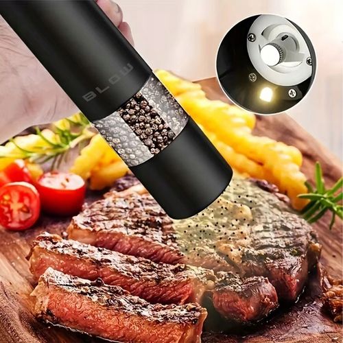 ELEKTRYCZNY MŁYNEK DO SOLI I PIEPRZU PRZYPRAW REGULACJA MIELENIA ZESTAW 2x na Arena.pl