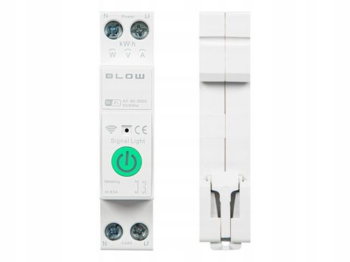 PRZEKAŹNIK WiFi Z POMIAREM PRĄDU MOCY NA SZYNĘ DIN TUYA SMART WIFI na Arena.pl