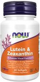 NOW FOODS LUTEINA 25mg ZEAKSANTYNA 5mg z nagietka wzrok 60 kaps.