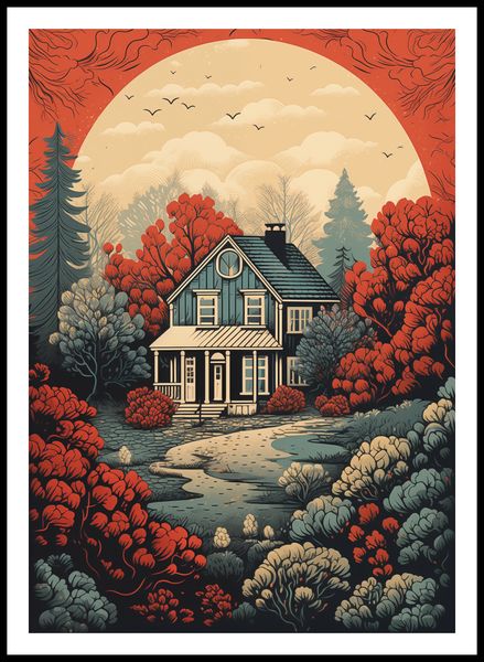 Plakat 59,4x84,1cm Idylla Rustykalna zdjęcie 3