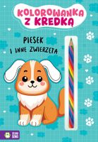 kolorowanka z kredką. piesek 8825