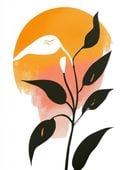 Plakat 60x80cm Półksiężyc Minimalistyczny , Wnętrza Styl Skandynawski, Boho