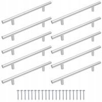 10szt Uchwyt meblowy reling Srebrny 200/128 wkręty