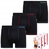 Bokserki Męskie Bawełna Gładkie KLASYCZNE DOPASOWANE MORAJ ZESTAW 3-PAK XXL