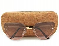 OKULARY Przeciwsłoneczne Kocie Oczy DAMSKIE brąz