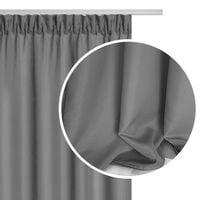 Zasłona gotowa na taśmie VIVA 140x300 półzaciemniająca grafitowa