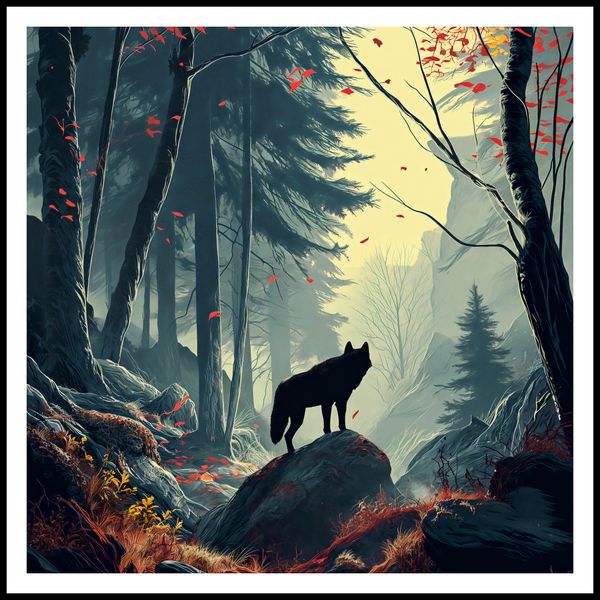 Plakat 80x80cm Leśne Echa zdjęcie 3