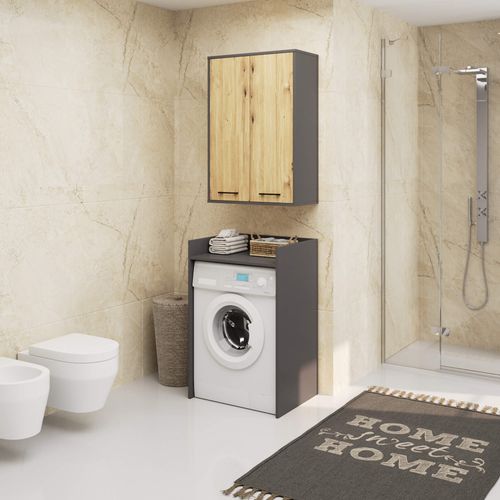 SZAFKA WISZĄCA FIN H934 W64 2D GRAFIT SZARY/DĄB ARTISAN na Arena.pl