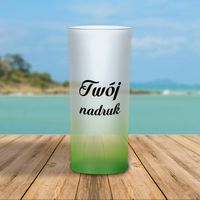 Szklanka 200 ml szroniona z Twoim nadrukiem - Zielona