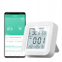 TERMOMETR HIGROMETR czujnik wilgoci temperatury WiFi TUYA Smart Dom DoAlexa