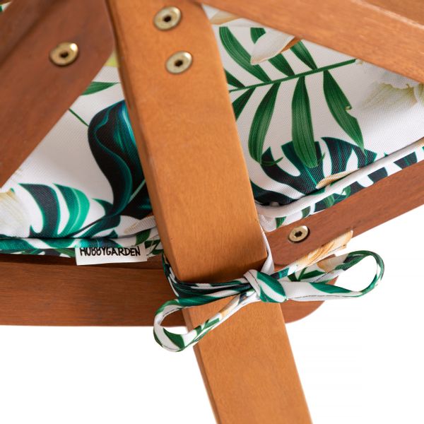 Poduszka AMELIA na długi leżak ogrodowy plażowy, materac 185x60x6cm zdjęcie 3