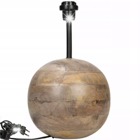 LAMPA STOŁOWA BIURKOWA DREWNO MANGO E27 BOHO do salonu sypialni nocna 42cm