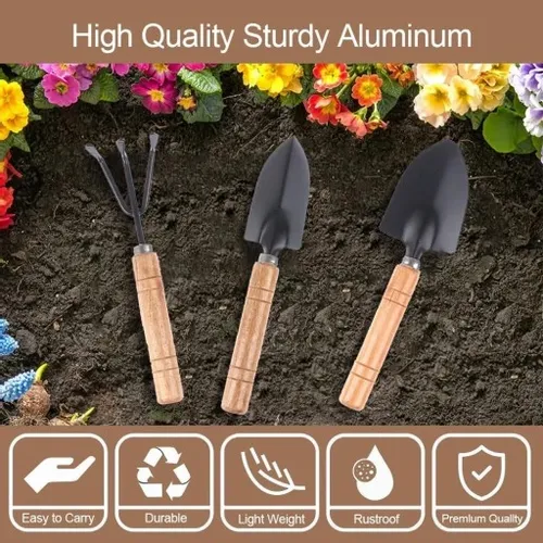 3-CZĘŚCIOWY MINI ZESTAW NARZĘDZI OGRODOWYCH NARZĘDZIA AKCESORIA DO OGRODU na Arena.pl