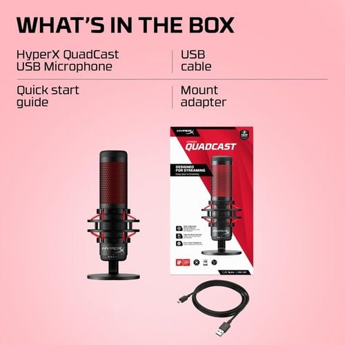 Mikrofon HyperX Quadcast USB / 3,5mm LED Streaming Gaming na Arena.pl