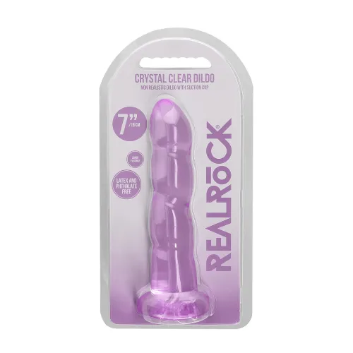 realrock crystal clear 17 cm - model z przyssawką, karbowana powierzchnia na Arena.pl
