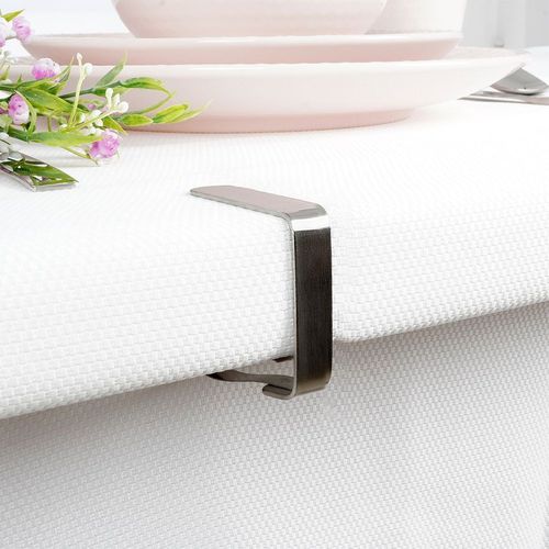 4x Klipsy Stalowe Metalowe Uchwyt Klamra do Obrusu Stołu Ceraty Blatu na Arena.pl