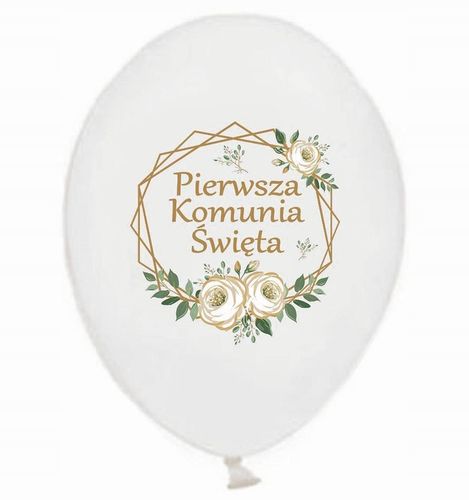 BALONY KOMUNIJNE x10 XXL dekoracja na pierwszą komunię komunia święta białe na Arena.pl