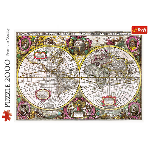 Puzzle Mapa Ziemi 1630r 2000 elementów Trefl na Arena.pl