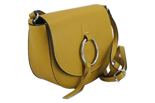 Damska skórzana listonoszka włoska - Chabrowa na Arena.pl