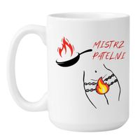 KUBEK "MISTRZ PATELNI" Wzór - Duży Biały 450 ml