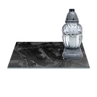 SZKLANA PODSTAWKA POD ZNICZE 40x30cm Obsydian 257b