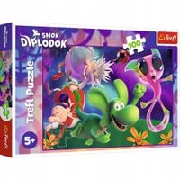 puzzle 100 smok diplodok i przyjaciele 16486