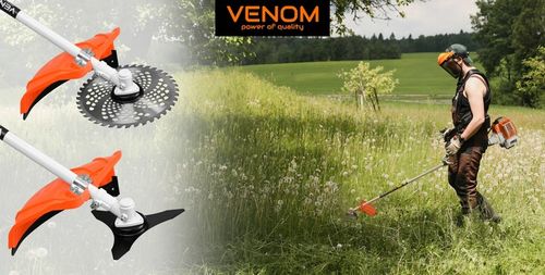 KOSA SPALINOWA VENOM PODKASZARKA SILNIK 3xGŁOWICA 2xTARCZA OLEJ 20W1 na Arena.pl