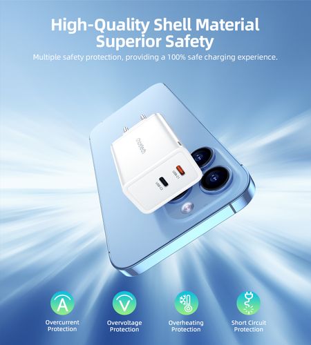 ładowarka sieciowa gan 2x usb-c pd 65w biała na Arena.pl