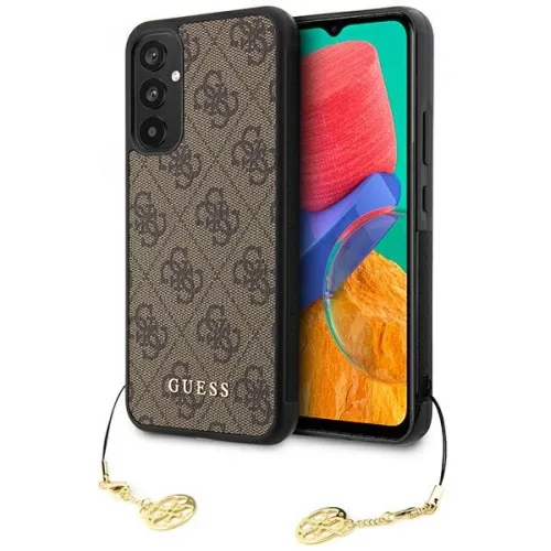 Etui Guess 4G Charms Collection na Samsung Galaxy A34 5G - brązowe na Arena.pl