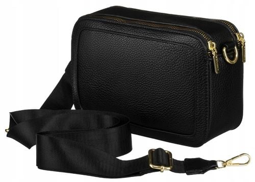 Torebka damska listonoszka na ramię czarna ROVICKY mała torba na pasku na Arena.pl