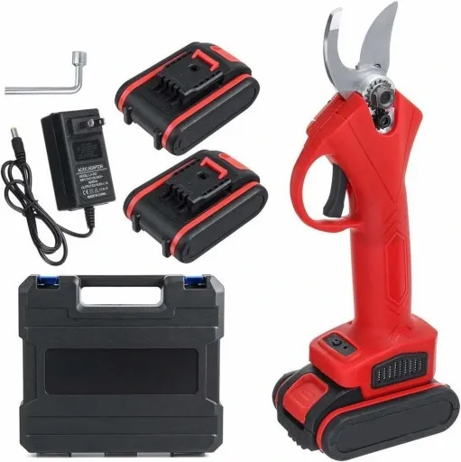 SEKATOR NOŻYCE ELEKTRYCZNY DO GAŁĘZI AKUMULATOROWY 2X BATERIA 30mm 21V zdjęcie 1