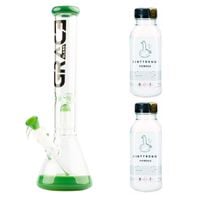 bongo grace glass beaker green 41 cm + 2 x proszek dirtybong 350 g