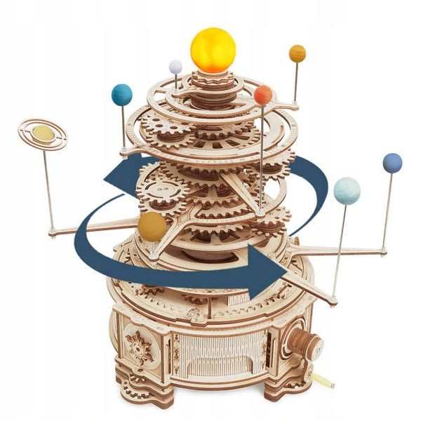 Robotime Drewniane Puzzle Model 3D Planetarium zdjęcie 12