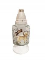 Znicz wielkanocny biały z aplikacją Baranka 25 cm