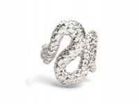 Srebrna nausznica w kształcie węża Wąż oksyda Rock