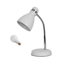 LED LAMPA BIURKOWA SIMON E27 31CM BIAŁA REGULOWANA
