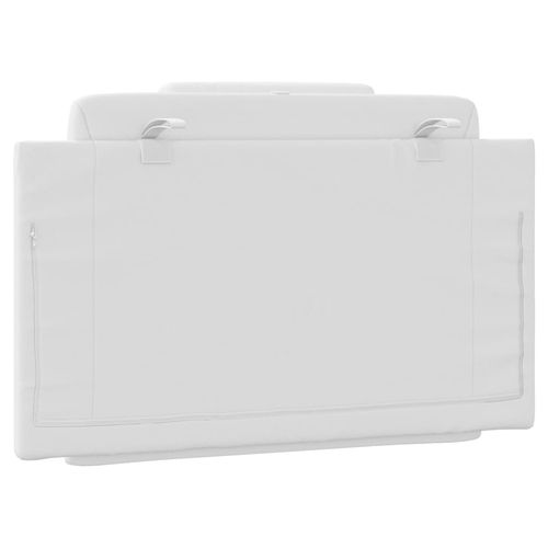 Poduszka na wezgłowie, biała, 90 cm, sztuczna skóra na Arena.pl