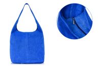 Włoska Torebka worek Skórzana zamsz Naturalny musztarda U35