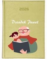 KALENDARZ A5 2026 DZIENNY terminarz NADRUK na dzień dziadka twój napis