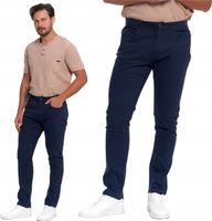 SPODNIE MĘSKIE Eleganckie Chinosy bawełna gładkie z kieszeniami MORAJ r.32