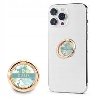 2 x METALOWY UCHWYT PIERŚCIENIOWY GUESS RING FLOWER ZIELONY DO TELEFONU