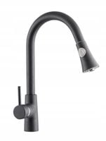 YOKO CZARNA bateria Kuchenna wyciągana wylewka