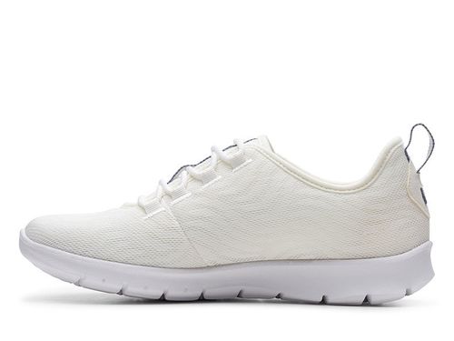 Clarks Półbuty damskie - Step Allena Go - rozmiar 36 - Białe, siateczkowe na Arena.pl